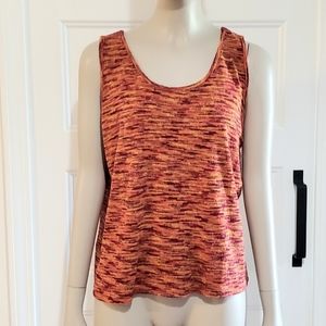 Silkroad Silk Knit Sleeveless Boxy Tank Top Womens M Heathered Orange Germany